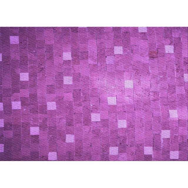 Ahgly Company Machine Washable Indoor Rectangle Transitional Bright Neon Pink Purple Area Rugs, 2' x 4'
