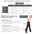 thumbnail image 2 of Truform Sheer Knee High Stockings, Diamond Pattern: 15 - 20 mmHg, Espresso, Medium, 2 of 7