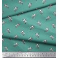 thumbnail image 3 of Soimoi Moss Georgette Fabric Floral Block Printed Craft Fabric by The Yard 42 Inch Wide, 3 of 3