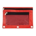 thumbnail image 3 of Double Zipper 3-Ring Binder Pencil Pouch with Clear View Window - Oxford Cloth Organizer for Pens, Pencils, and Markers Easy Attachment - Durable and Portable Storage, 3 of 7