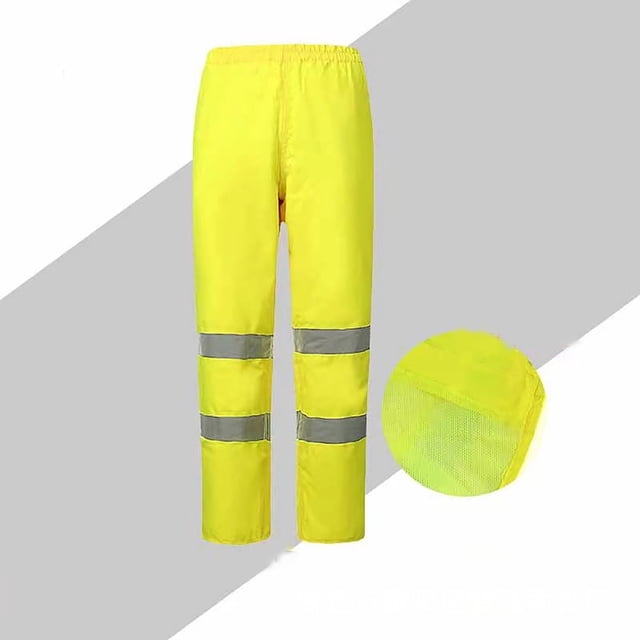 DPTALR Unisex Reflective Rain Pants With Waterproof Fabric For Warmth Wear Resistance Breathability Cycling Rain Pants