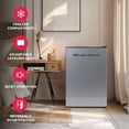 thumbnail image 2 of Frigidaire 2.5 Cu. ft. Compact Refrigerator with Freezer Compartment, Platinum Mini Fridge for Bedroom, Dorm, Office, Apartment, 2 of 11