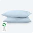 thumbnail image 3 of Bare Home Percale Weave Pillowcase Set - 300 Thread Count - 100% Organic Cotton - Standard, Winter Blue, 3 of 4