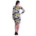 thumbnail image 3 of Moomaya Womens Full Sleeve Printed Midi Length Printed Bodycon Dress, 3 of 6