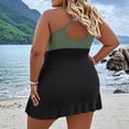 thumbnail image 4 of PMVFHDE Plus Size Swimsuit For Women Swim Dress One Piece Bathing Suit With Cross Back Design And Flowy Skirt, 4 of 6