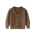 thumbnail image 1 of Liyamei Unisex Boy' Girls' Cardigans Sweater V Neck Long Sleeve Button Soild Knit Sweaters For 2 10 Years, 1 of 3