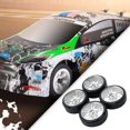 thumbnail image 3 of VONKY 4piece 27mm Drift Tire Metal Wheel Rim Compatible With 1/28 Wltoys K969 Remote Control Car silver, 3 of 6