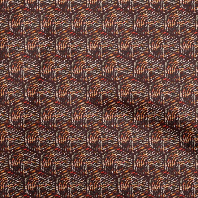 oneOone Cotton Jersey Maroon Fabric Abstract Fabric For Sewing Printed Craft Fabric By The Yard 58 Inch Wide