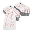 thumbnail image 2 of Inkdotpot Rose Gold Foil Paper Hang Tags Made With Love Text Favor Tags 50 Pack, 2 of 6
