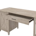 thumbnail image 3 of Key West 54W Computer Desk with Storage in Washed Gray - Engineered Wood, 3 of 9