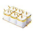 thumbnail image 1 of simhoa Divided Dried Fruit Plates Nuts Storage Tray Multipurpose for Cafe Shop Home White 6 Grids, 1 of 8