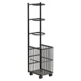 thumbnail image 3 of amagogo Rolling Sports Equipment Organizer Accessories with Wheels Ball Storage Rack Black, 3 of 10