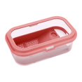 thumbnail image 3 of Bunblic Turtle Tank Detachable Indoor Decor Case Container Habitat Reptile Tank for Pet Turtle Small Amphibious Creatures Hermit Crabs M pink, 3 of 8