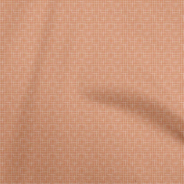 oneOone Polyester Spandex Orange Fabric Check Fabric For Sewing Printed Craft Fabric By The Yard 56 Inch Wide