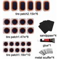thumbnail image 4 of Hongkaii Bike Tire Repair Kits, Bycicle Inner Tube Puncture Patch Kit, Patches Metal Scuffer Sandpaper Glue Repairing Tool for Motorcycle BMX Cycling MTB Road Mountain Bicycle AZ725-33471, 4 of 4