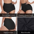 thumbnail image 4 of RELLECIGA Women's High Waisted Ruched Bikini Bottom, 4 of 11