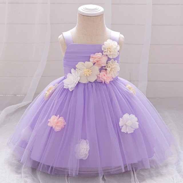 LOVZFMLL Robe d'Été pour Filles à Manches Courtes, Col Rond, Couleur Unie