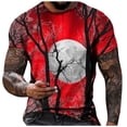 thumbnail image 2 of Styesk T-Shirts pour Homme Décontractés Mode Col Rond Chandail Imprimé T-Shirt Manches Courtes Hauts, 2 of 5