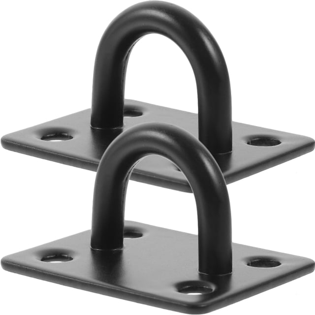 2pcs Stainless Steel Pad Eye Plate Hooks Ceiling Hooks Heavy Duty Pad Eye Plates