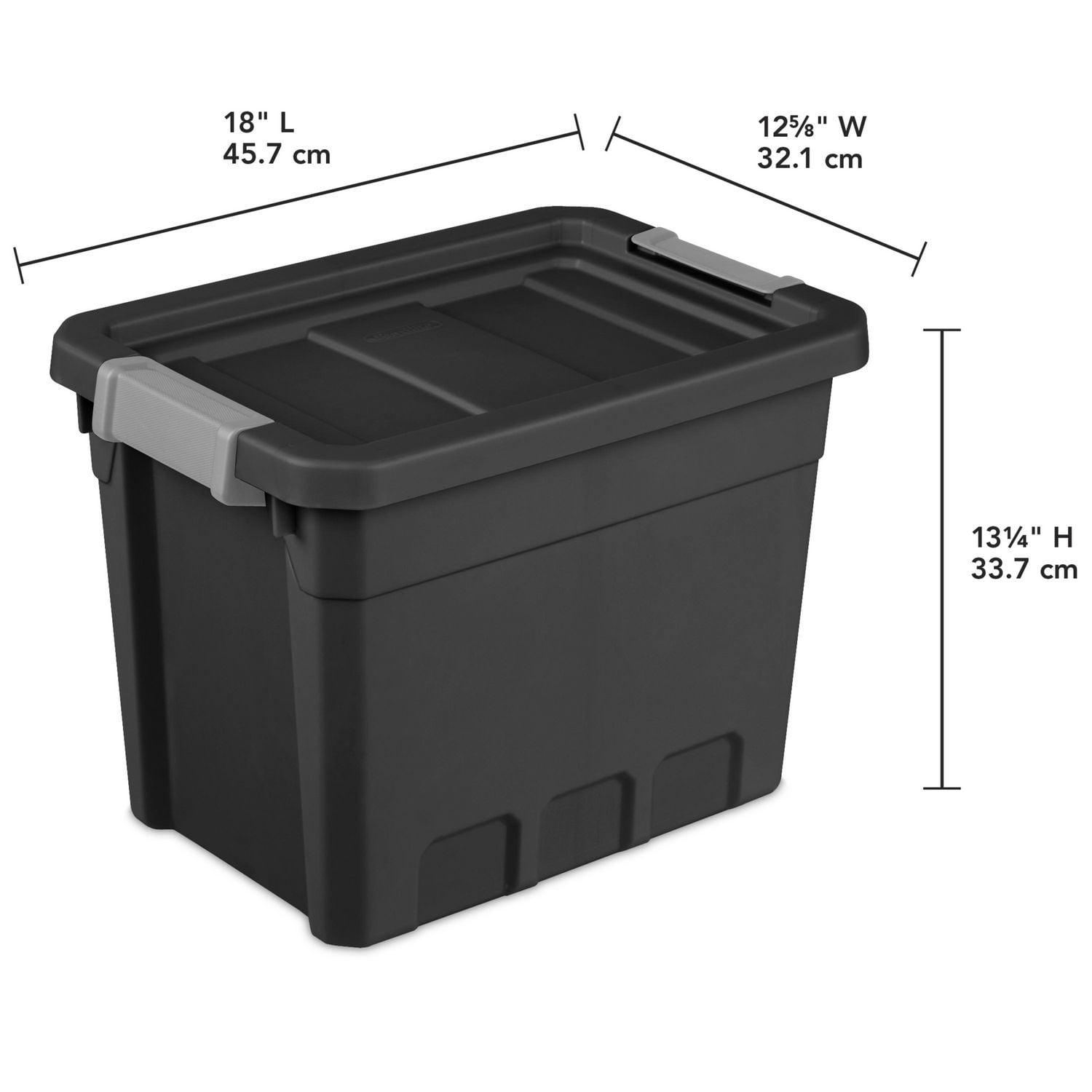 Sterilite Boîte Empilable 28 litres - Noir