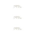thumbnail image 1 of Transemion Résine Animal Forme Sculpture Brillant Décoratif Décoration Ornement Blanc 3Set, 1 of 6