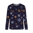 thumbnail image 4 of Sweatshirt de Noël pour Femmes 2023 Mode Imprimé Manches Confortable Respirant Col Rond en Solde, 4 of 5