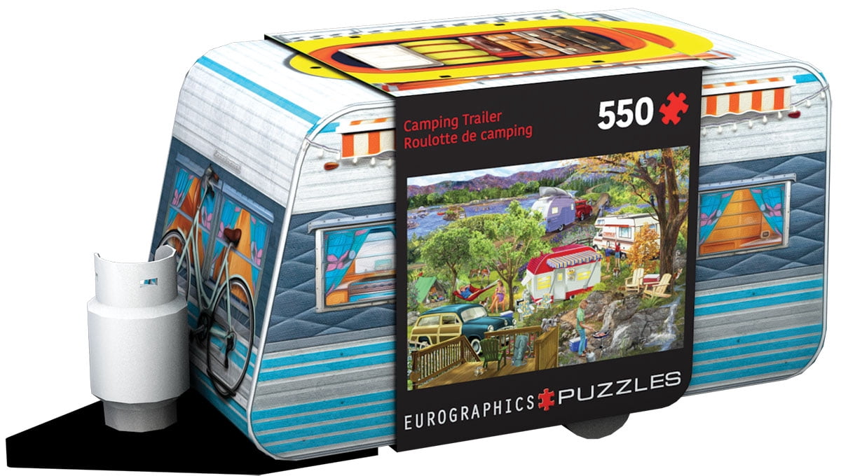 Camping Trailer Shaped Tin 550 PC Puzzle
