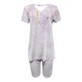thumbnail image 4 of Blouses pour Femmes, Ensembles de Blouses Décontractées à Manches Courtes Imprimées et Col en V pour Femmes, 4 of 4