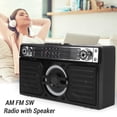 thumbnail image 3 of Portable Radio with  Speaker,FM AM SW Battery Operated Radio,Small Radio with Retractable Antenna for Home Car Travel, 3 of 7
