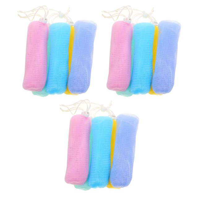 15 Pcs Sachets de Savon en Maille Exfoliante Sac Économiseur de Savon Bulles Moustiquaires Moussantes (Aléatoire)