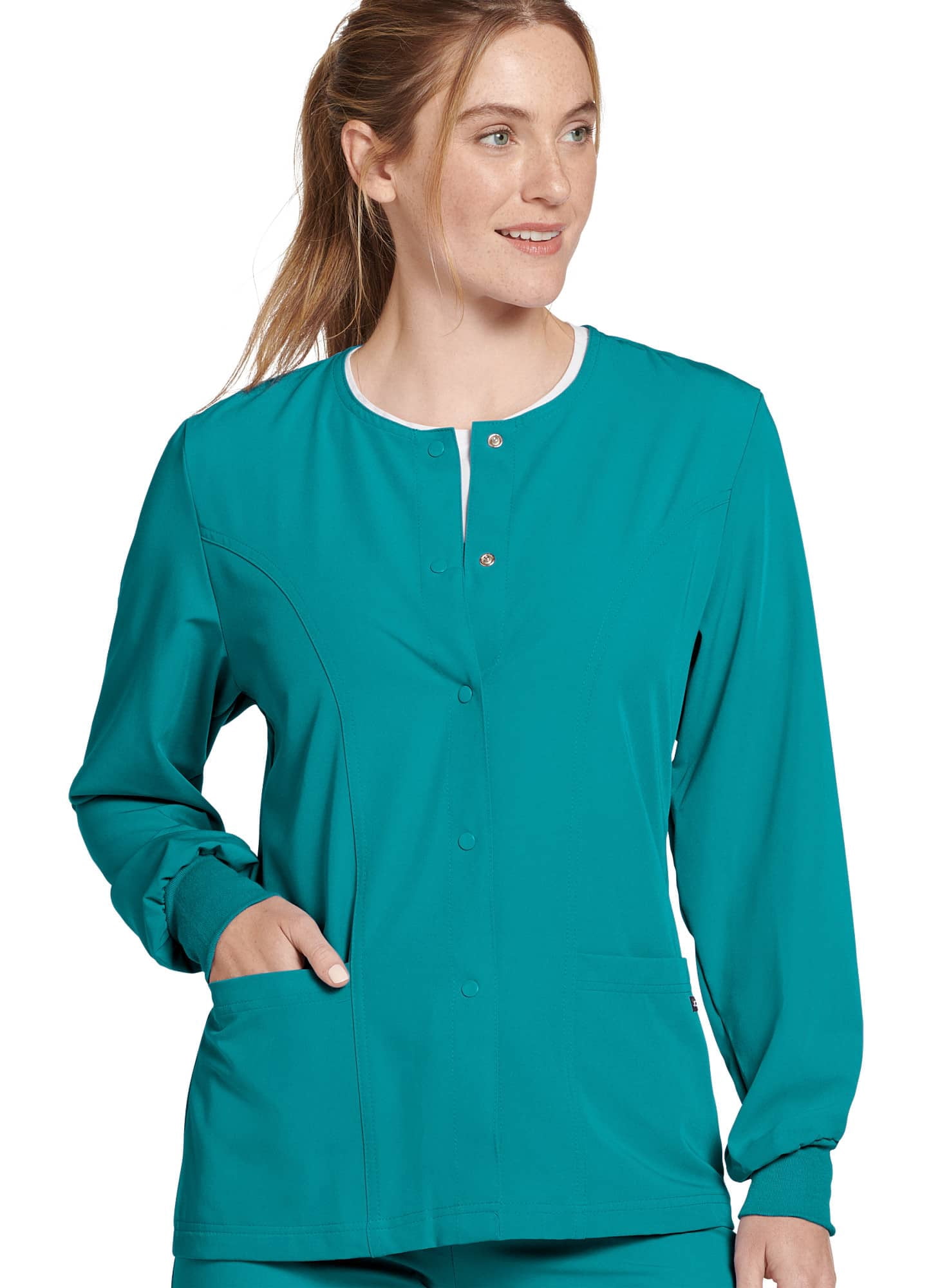 Jockey Veste de Gommage Classique à Col Rond pour Femmes