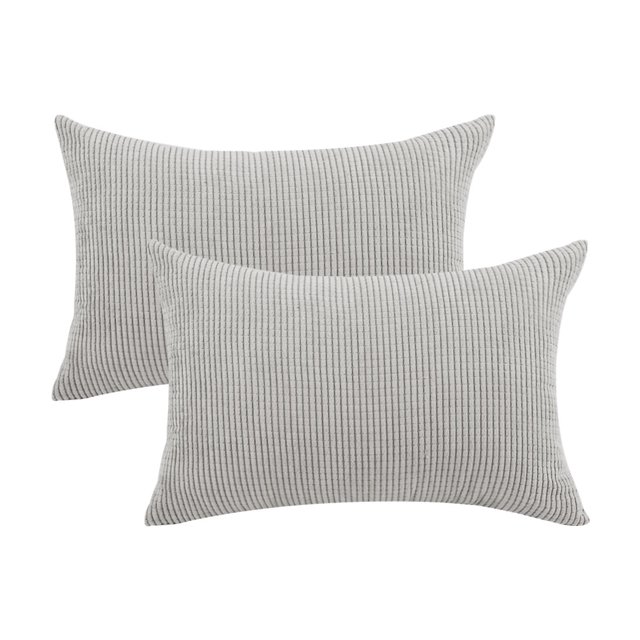 PiccoCasa Housses de Coussin à Rayures Maïs en Polyester, 2 Pcs, Housse de Coussin Décoratif
