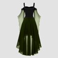 thumbnail image 4 of Robes Style Gothique pour Femmes Grande Taille Robe Midi Élégante avec Manches Évasées en Chiffon Tenue de Soirée Ourlet Irrégulier, 4 of 5