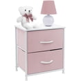 thumbnail image 1 of Sorbus 2 Drawers Nightstand Chest End-Table - Pink, 1 of 11