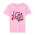 thumbnail image 4 of Pisexur T-shirt de la Saint-Valentin pour Femmes, Imprimé Amour, Manches Courtes, Col Rond, 4 of 5