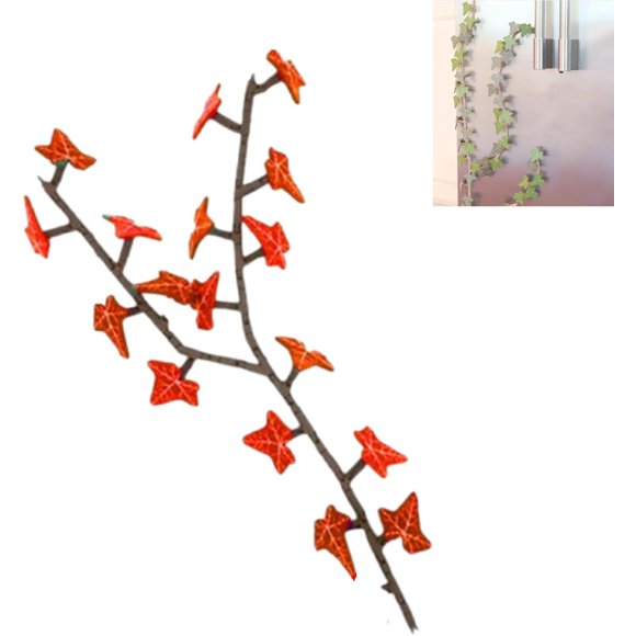 vine fridge magnets English Ivy Fridge Magnet with Articulating Stems,Home Kitchen Refrigerator Decor Ivy Vine Leaf Magnetic 3D Printed Funny Fridge Magnets for Locker Fridge (3Set, Green)