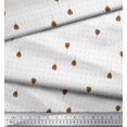 thumbnail image 3 of Soimoi Brown polyester Crepe Fabric Dot & Buds Floral Decor Fabric Printed Yard 52 Inch Wide, 3 of 6