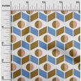thumbnail image 2 of oneOone Polyester Spandex Light Blue Fabric Geometric Craft Projects Decor Fabric Printed By The Yard 56 Inch Wide, 2 of 4