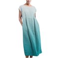 thumbnail image 2 of TopLLC Robe Sans Manches à Col Rond Robe Maxi Sans Manches pour Femmes avec Poches en Lin Ample et Bouffante Caftan Longue Robe Femme Robe en Liquidation, 2 of 5