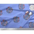 thumbnail image 3 of Soimoi Crepe Silk Fabric Leaves & Floral Block Decor Fabric Printed Yard 42 Inch Wide, 3 of 3