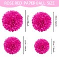 thumbnail image 4 of 1pcs Set 7.8inch Rose Red Paper Flower Balls Paper For Birthday Party Pom Pom Paper Balls Hanging Tissue Flowers Pom Pom Paper 1pcs Set 7.8inch Rose Red Paper For Birthday Party Flower Balls Paper Po, 4 of 9