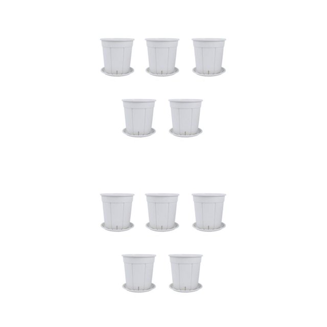relayinert 5pieces Plant Pots With Excellent Air Circulation For Orchids And Indoor Plants Providing Orchids Required Ventilation White 2Set