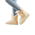 thumbnail image 3 of Julyccc Womens Warm Bow Fur Slip On Ankle Snow Boots, 3 of 3