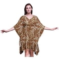 thumbnail image 1 of Bimba Feuilles Plage Caftan Bikini Couvre-Maillot Robe Midi pour Femmes Courte Caftan-TG-3X, 1 of 5