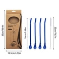 thumbnail image 3 of Stainless Steel Straw Spoon Coffee Beverage Stirring Spoon Milk Tea Filtering Straw Spoon With A Straw Brush, 3 of 6
