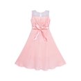 thumbnail image 2 of Girls Dress Pink Rhinestone Chiffon Bridesmaid Dance Maxi Gown 8 Years, 2 of 6