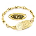 thumbnail image 1 of MedicEngraved Yellow Gold Stainless Steel Custom Medical Alert Bracelet - 6mm Infinity Link, 1 of 7