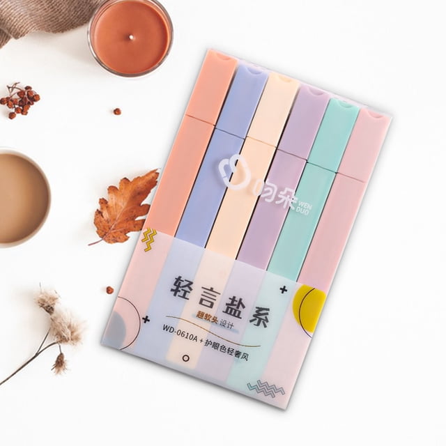 TopLLC 10ml Soft Head Highlighter Pen Students Use Fluorescent Marker Pen Soft Color Marking Key Marking Pen Light Color Large Capacity Color Pen Graffiti pen