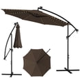 thumbnail image 1 of Costway Parasol Déporté de Patio 10 Pi à Énergie Solaire avec 112 DEL, Manivelle, Inclinaison, Extérieur, 1 of 9