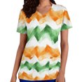 thumbnail image 2 of Mceream Nurse St Patricks Day Shirt for Womens Breathable Plus Size Nurse Working Uniform Shamrocks Print Scrub Tops V Neck Short Sleeve Fun Nursing Uniforms White XXXXXL, 2 of 6